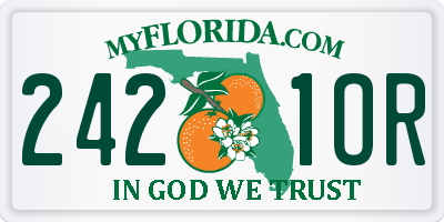 FL license plate 2421OR