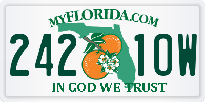 FL license plate 2421OW