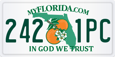 FL license plate 2421PC