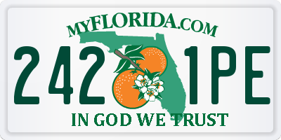 FL license plate 2421PE