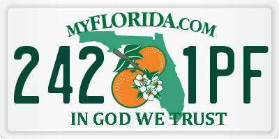 FL license plate 2421PF