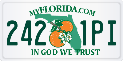 FL license plate 2421PI