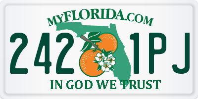 FL license plate 2421PJ