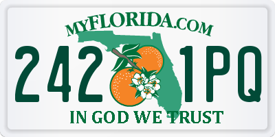 FL license plate 2421PQ