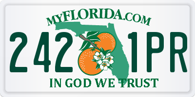 FL license plate 2421PR