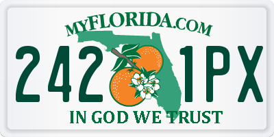 FL license plate 2421PX