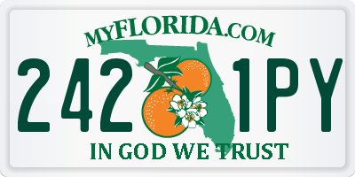 FL license plate 2421PY
