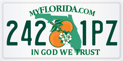 FL license plate 2421PZ