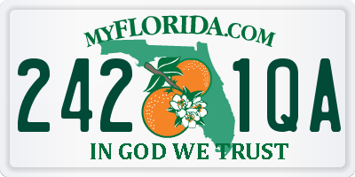 FL license plate 2421QA