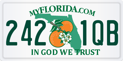 FL license plate 2421QB