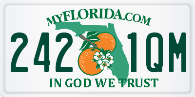 FL license plate 2421QM