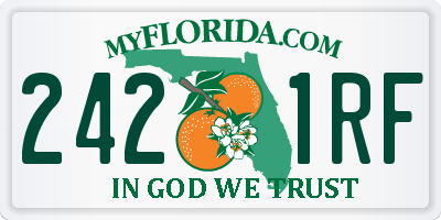FL license plate 2421RF