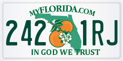 FL license plate 2421RJ