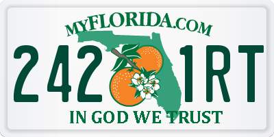 FL license plate 2421RT