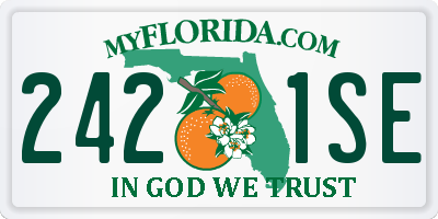 FL license plate 2421SE