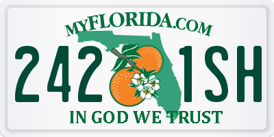 FL license plate 2421SH
