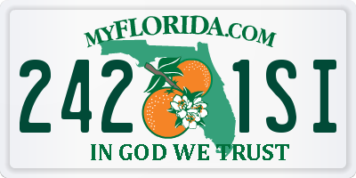 FL license plate 2421SI