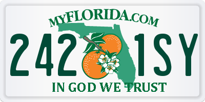 FL license plate 2421SY