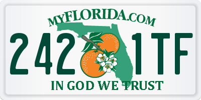 FL license plate 2421TF