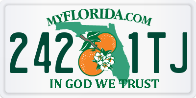 FL license plate 2421TJ