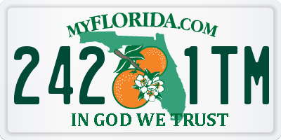 FL license plate 2421TM