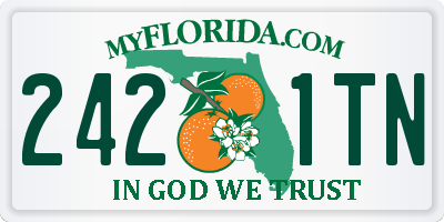 FL license plate 2421TN