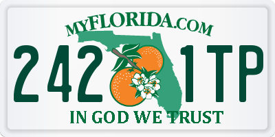 FL license plate 2421TP