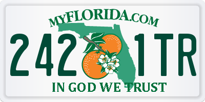 FL license plate 2421TR