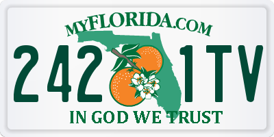 FL license plate 2421TV