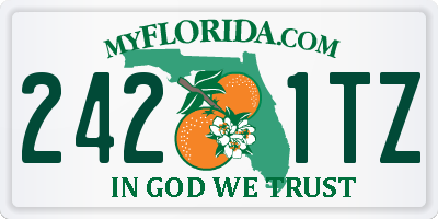 FL license plate 2421TZ