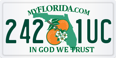 FL license plate 2421UC