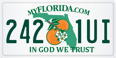 FL license plate 2421UI