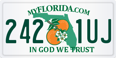 FL license plate 2421UJ