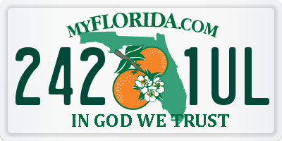FL license plate 2421UL