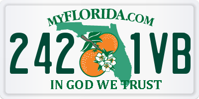 FL license plate 2421VB