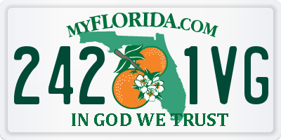 FL license plate 2421VG