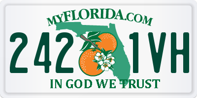 FL license plate 2421VH