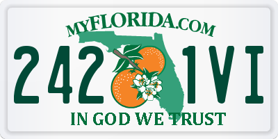 FL license plate 2421VI
