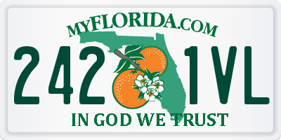 FL license plate 2421VL