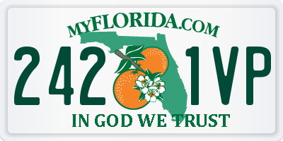 FL license plate 2421VP
