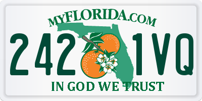 FL license plate 2421VQ