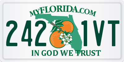 FL license plate 2421VT