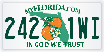 FL license plate 2421WI