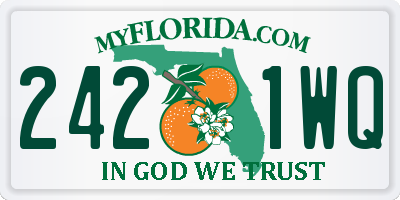 FL license plate 2421WQ