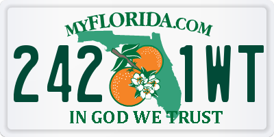 FL license plate 2421WT