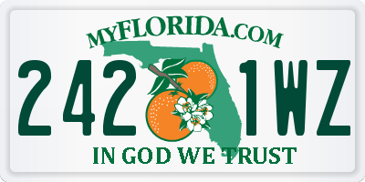 FL license plate 2421WZ