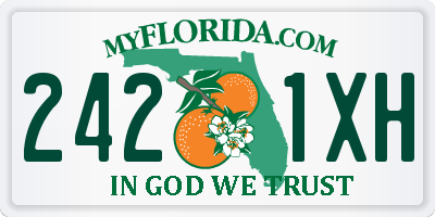 FL license plate 2421XH