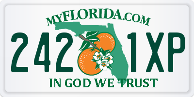 FL license plate 2421XP