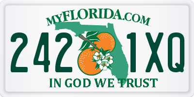 FL license plate 2421XQ