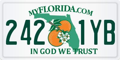FL license plate 2421YB